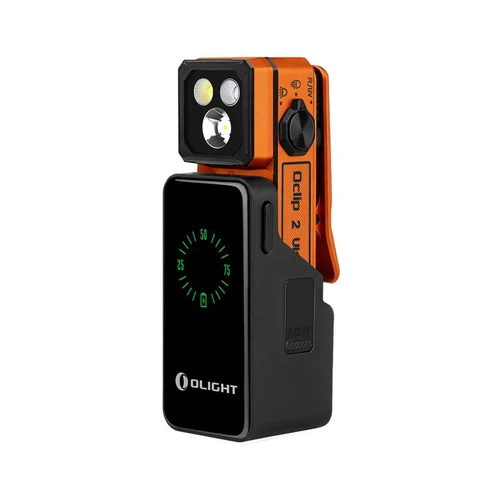 Olight Oclip 2 Ultra Premium OAL Super Aluminum Clip-On Light Ember Orange w/ Mobile Dock - OCLIP2ULTRAPREMIUMOB