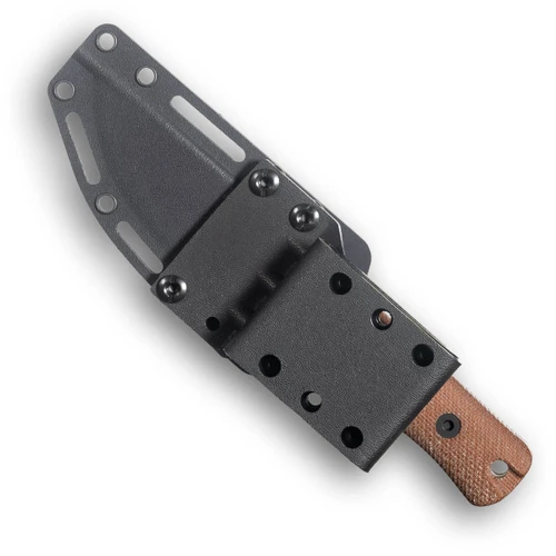 Reiff Knives RUT Fixed Blade Hunting Knife 4.0" CPM MagnaCut Stonewash Natural Micarta - RU319NCMBLKA