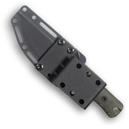 Reiff Knives RUT Fixed Blade Hunting Knife 4.0" CPM MagnaCut Stonewash Green Micarta - RU319GCMBLKA