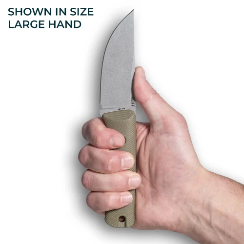 Reiff Knives RUT Fixed Blade Hunting Knife 4.0" CPM MagnaCut Stonewash Orange G10 - RU319ORGBLKA