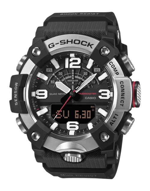 Casio G-Shock Mudmaster Carbon Core Guard Black/Silver Watch - GGB100-1ACR