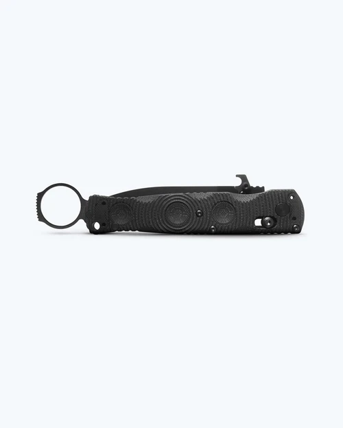 Benchmade 393SBK Mini SOCP Folder 3.76" CPM-S30V Black Cerakote Combo Blade - 393SBK