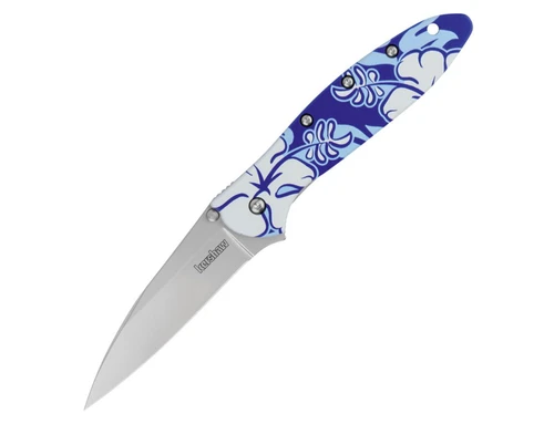 Kershaw Leek Assisted Opening Liner Lock 3.0" CPM MagnaCut Hibiscus Flower Aluminum - 1660HI