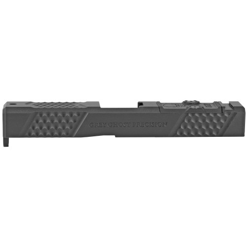 Grey Ghost Precision Stripped Slide For Glock 19 - Version 2, Gen 3, Dual Optic Cutout Compatible (RMR and DeltaPoint Pro), Black Nitride Finish Grey Ghost Precision Stripped Slide For Glock 19 - Version 2, Gen 3, Dual Optic Cutout Compatible (RMR and DeltaPoint Pro), Black Nitride Finish