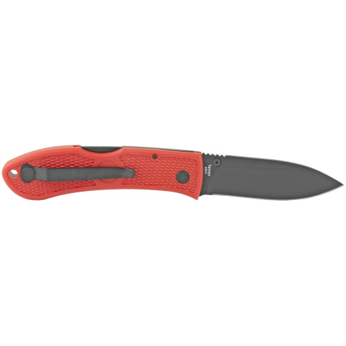 KABAR Dozier Red Folding Knife - 3" Black AUS-8 Blade, Red Handles KABAR Dozier Red Folding Knife - 3" Black AUS-8 Blade, Red Handles