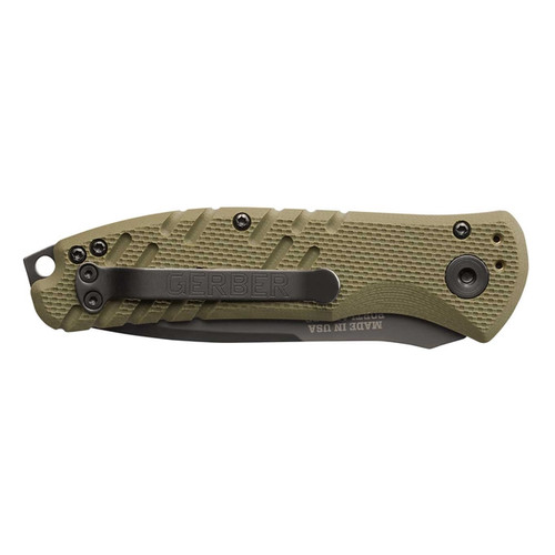 Gerber Propel Auto - 3.5" CPM-S30V Black Tanto Blade, OD Green G10 Handle, Plain Edge