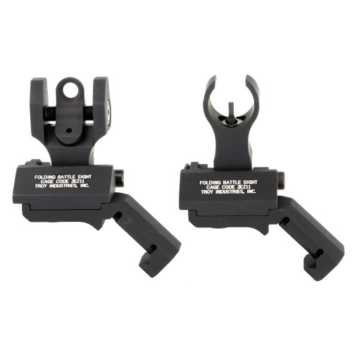 TROY Industries 45 Degree Battle Sights Combo - HK Front Sight and Round Rear, Fits Picatinny, Black