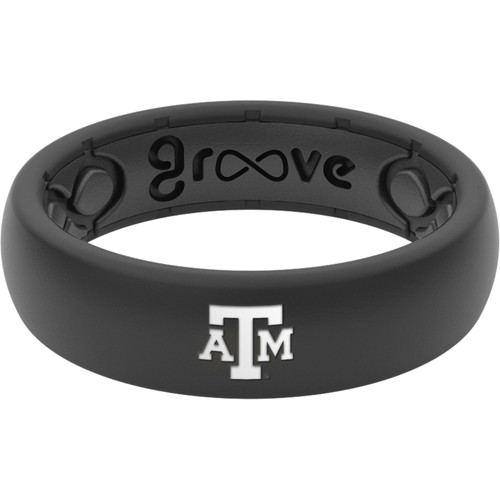 Groove Life Ring - COLLEGE TEXAS A&M BLACK THIN RING