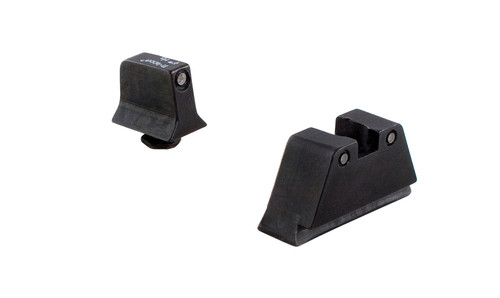 Trijicon Bright & Tough™ Suppressor Sights - Glock Standard Frames - Black Front/Black Rear with Green Lamps Trijicon Bright & Tough™ Suppressor Sights - Glock Standard Frames - Black Front/Black Rear with Green Lamps