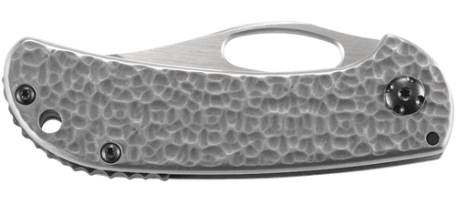 CRKT Chehalem Folding Knife - 2.77" Satin Clip Point Blade, Hammered Stainless Steel Handles CRKT Chehalem Folding Knife - 2.77" Satin Clip Point Blade, Hammered Stainless Steel Handles