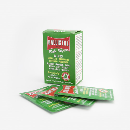 Ballistol Multi-Purpose Wipes - 10 Pack of Wipes