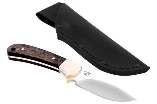 Buck 113 Ranger Skinner Fixed Knife - 3-1/8" 420HC Blade, Ebony Handles, Black Leather Sheat Buck 113 Ranger Skinner Fixed Knife - 3-1/8" 420HC Blade, Ebony Handles, Black Leather Sheat