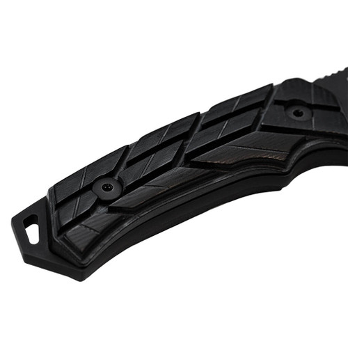 WOOX Rock62 X-Grip Fixed Blade - 4.5" Black Sleipner Steel Blade, Black X-Grip Micarta Scales WOOX Rock62 X-Grip Fixed Blade - 4.5" Black Sleipner Steel Blade, Black X-Grip Micarta Scales