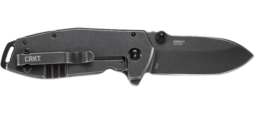 CRKT Squid Assisted Black Flipper Knife - 2.37" Black Stonewashed Drop Point Blade, Stainless Steel Handles CRKT Squid Assisted Black Flipper Knife - 2.37" Black Stonewashed Drop Point Blade, Stainless Steel Handles