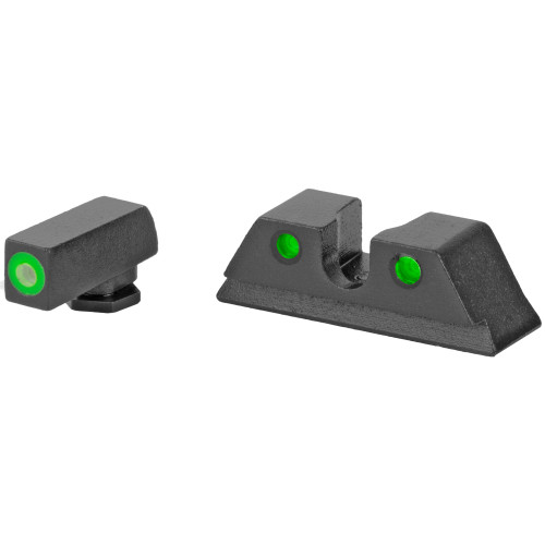 Meprolight Hyper-Bright Fixed Tritium Sights for the Taurus G3C - Green/Green
