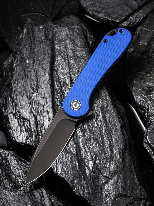 CIVIVI Knives C907X Elementum Flipper Knife - 2.96" D2 Black Stonewashed Blade, Blue G10 Handles CIVIVI Knives C907X Elementum Flipper Knife - 2.96" D2 Black Stonewashed Blade, Blue G10 Handles