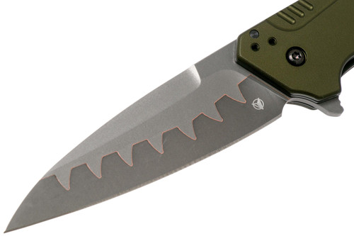 Kershaw Dividend Assisted Flipper Knife - 3" N690 and CPM-D2 Composite Bead Blasted Plain Blade, Olive Aluminum Handles Kershaw Dividend Assisted Flipper Knife - 3" N690 and CPM-D2 Composite Bead Blasted Plain Blade, Olive Aluminum Handles