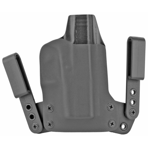 BlackPoint Tactical Mini Wing IWB Holster - Fits Glock 43X, Right Hand, Black Kydex, 15 Degree Cant