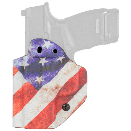 Mission First Tactical  Inside Waistband American Flag Holster - Fits Springfield Hellcat, Ambidextrous, Kydex, Includes 1.5" Belt Attachment