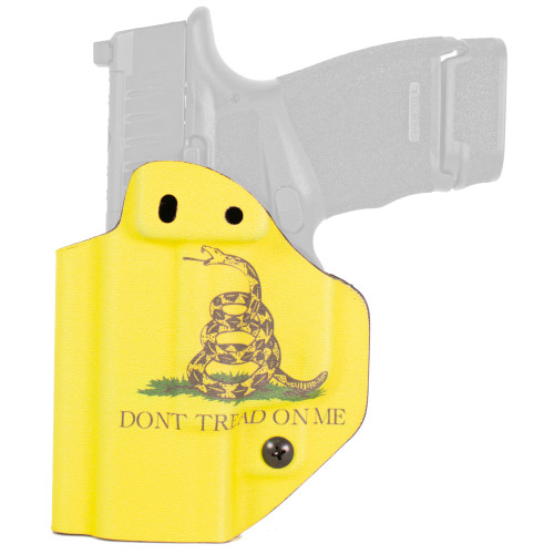 Mission First Tactical  Inside Waistband Gadsen Flag Holster - Fits Springfield Hellcat, Ambidextrous, Kydex, Includes 1.5" Belt Attachment