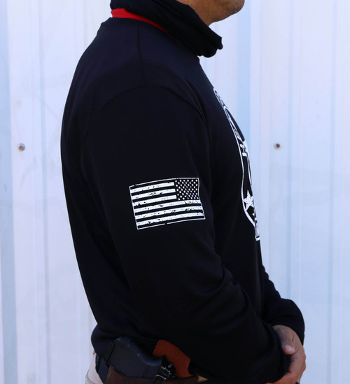 Heart of Texas Armory Performance Long Sleeve - Black, 3.8oz 100% Polyester