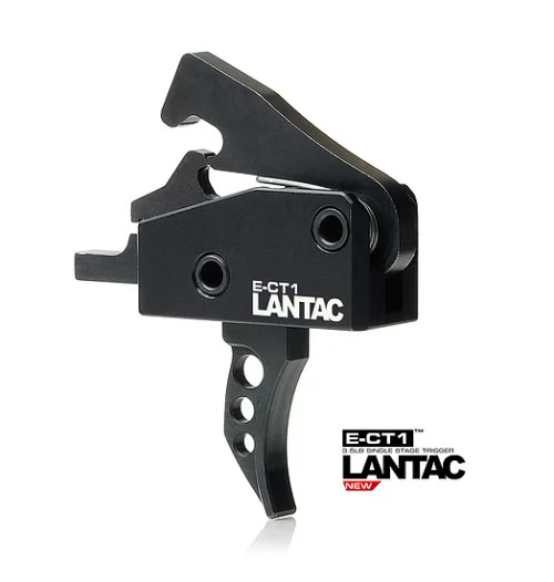 LanTac USA ECT-1 Single Stage Curved Trigger - 3.5LB Pull Weight, Curved Shoe, Fits AR Pattern Receivers, Non-Adjustable