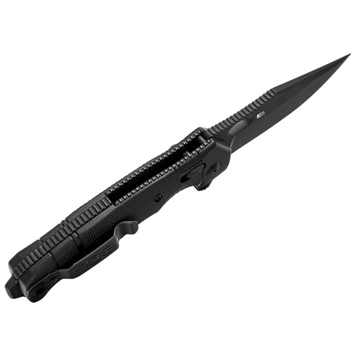 SOG SEAL XR Flipper Knife - 3.9" Black Cerakote S35VN Clip Point Blade, XR Lock, Black GRN Handles - 12-21-02-57 SOG SEAL XR Flipper Knife - 3.9" Black Cerakote S35VN Clip Point Blade, XR Lock, Black GRN Handles - 12-21-02-57