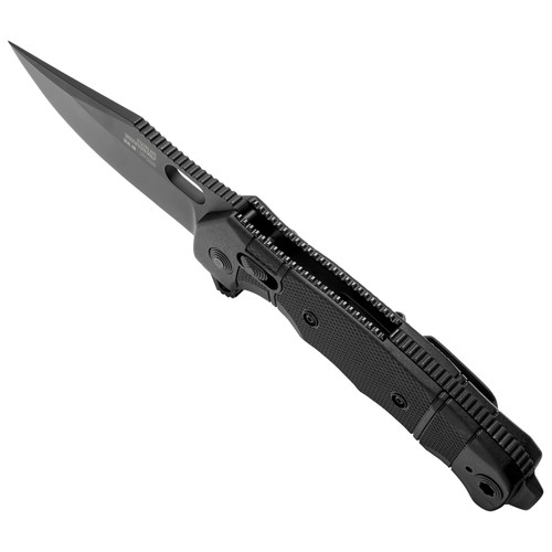 SOG SEAL XR Flipper Knife - 3.9" Black Cerakote S35VN Clip Point Blade, XR Lock, Black GRN Handles - 12-21-02-57 SOG SEAL XR Flipper Knife - 3.9" Black Cerakote S35VN Clip Point Blade, XR Lock, Black GRN Handles - 12-21-02-57