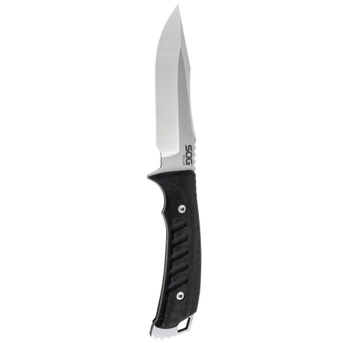 SOG Pillar Professional Use Fixed Knife - 5" Stone Wash S35VN Blade, Canvas Micarta Handles, Kydex Sheath , USA-Made