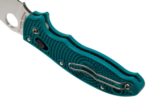 Spyderco Manix 2 Lightweight CPM-SPY27 Folding Knife - 3.37" CPM-SPY27 Satin Plain Blade, Teal FRCP Handles Spyderco Manix 2 Lightweight CPM-SPY27 Folding Knife - 3.37" CPM-SPY27 Satin Plain Blade, Teal FRCP Handles