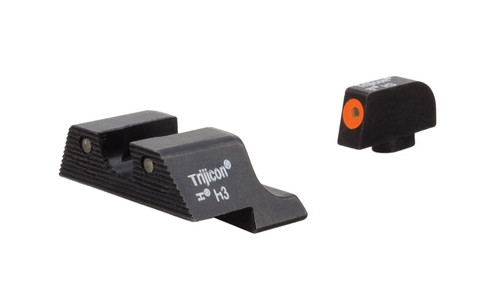 Trijicon GL601-C-600836 HD XR Night Sight Set 3-Dot Tritium Green with Orange Outline Front, Green with Black Outline Rear Black Frame for Most Glock (Except MOS Variants)