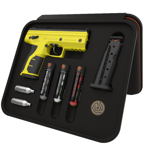 Byrna HD Pepper Kit - Non Lethal Self Defense Launcher, Bright Yellow