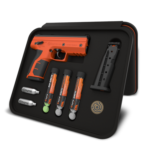 Byrna HD Kinectic Kit - Non Lethal Self Defense Launcher, Safety Orange