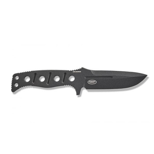 Benchmade Adamas Fixed Blade Knife - 4.2" CruWear Cobalt Black Plain Blade and Skeletonized Handle, Black Injection Molded Sheath Benchmade Adamas Fixed Blade Knife - 4.2" CruWear Cobalt Black Plain Blade and Skeletonized Handle, Black Injection Molded Sheath