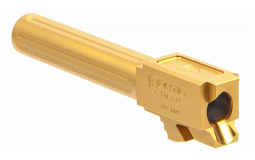 Fortis Glock™ Match Grade Gold TiN Finish Barrel - Fits Glock 19 with Lone Rifling™ - Non-Threaded - Gold TiN Finish