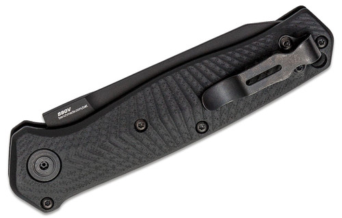 Benchmade Mediator AUTO Folding Knife - 3.30" S90V Black Cerakote Partially Serrated Blade, Milled Black G10 Handles Benchmade Mediator AUTO Folding Knife - 3.30" S90V Black Cerakote Partially Serrated Blade, Milled Black G10 Handles