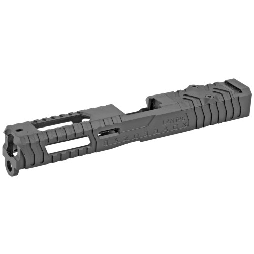 LanTac USA Razorback Stripped Slide - For Glock 17 Gen 1-3, Black Nitride, Includes RMR Cut and Plate