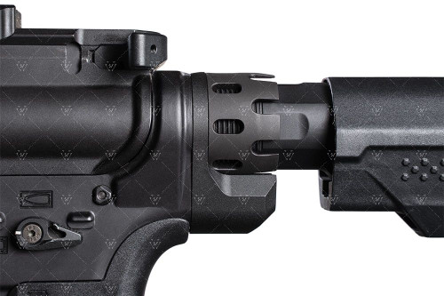 Strike Industries Enhanced Castle Nut w/ QD - Fits AR-15, Black Strike Industries Enhanced Castle Nut w/ QD - Fits AR-15, Black