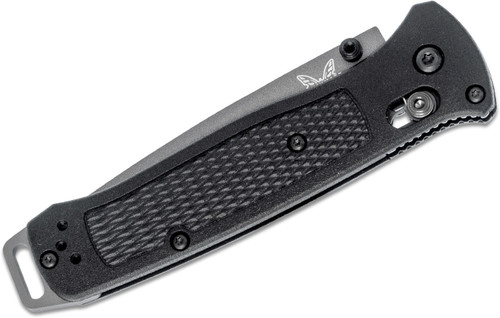 Benchmade Bailout AXIS Folding Knife - 3.38" CPM-3V Gray Cerakote Plain Tanto Blade, Black Grivory Handles Benchmade Bailout AXIS Folding Knife - 3.38" CPM-3V Gray Cerakote Plain Tanto Blade, Black Grivory Handles