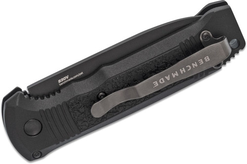 Benchmade Casbah AUTO Folding Knife - 3.4" Black S30V Drop Point Blade, Black Textured Grivory Handles Benchmade Casbah AUTO Folding Knife - 3.4" Black S30V Drop Point Blade, Black Textured Grivory Handles