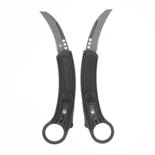 Cobratec Karambit OTF - 2.75" D2 Steel Blade, Black Aluminum Handle Cobratec Karambit OTF - 2.75" D2 Steel Blade, Black Aluminum Handle