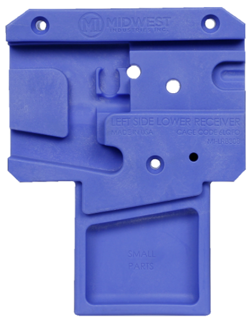 Midwest Industries Lower Receiver Block - Polymer Construction, Fits 308 Winchester/762NATO Recevicers, Blue