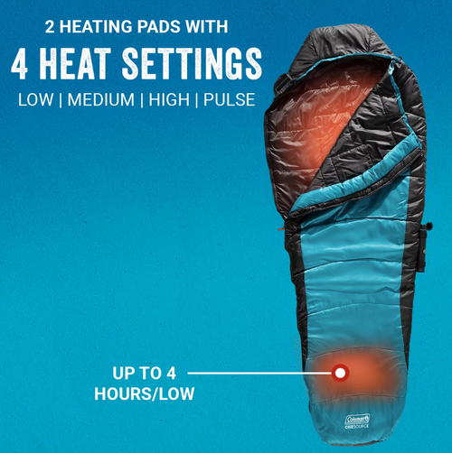 Coleman OneSource™ Heated Sleeping Bag & Rechargeable Battery Coleman OneSource™ Heated Sleeping Bag & Rechargeable Battery