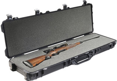 Pelican 1750000110 Protector Long Case 53" Black Polypropylene Rifle w/Wheels