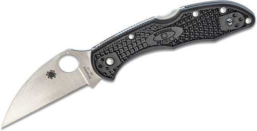 Spyderco Delica 4 Wharncliffe Folding Knife - 2.875" VG10 Satin Plain Blade