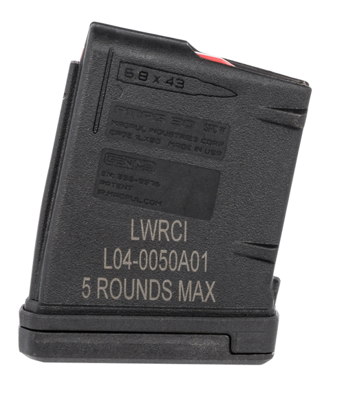 LWRC - Magpul 6.8SPC 5 Round Magazine - Fits LWRC LWRCI SIX8 6.8MM Only, Polymer, Black