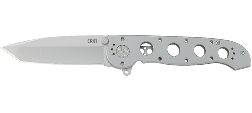 CRKT M16-04SS Carson Frame Lock Flipper Knife - 3.89" 12C27 Bead Blast Tanto Blade, Stainless Steel Handles