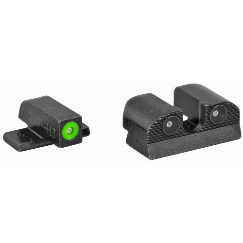 Sig Sauer XRay Day/Night Sight Set - #6 Tritium Green Front Sight, #8 Round Notch Rear Sight