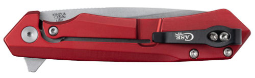 Case Kinzua Flipper Knife - 3.4" CPM-S35VN Satin Tanto Blade, Red Anodized Aluminum Handles Case Kinzua Flipper Knife - 3.4" CPM-S35VN Satin Tanto Blade, Red Anodized Aluminum Handles