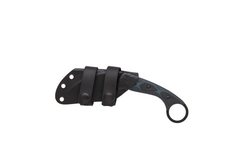TOPS Knives Devil's Claw 2 Fixed Karambit - 3.13" Black 1095 Hawkbill Blade, Blue/Black G10 Handles TOPS Knives Devil's Claw 2 Fixed Karambit - 3.13" Black 1095 Hawkbill Blade, Blue/Black G10 Handles
